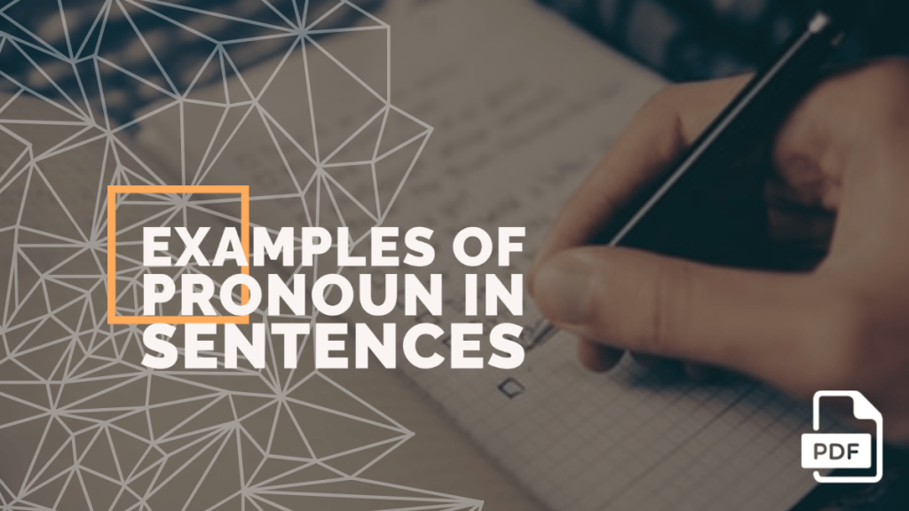 Examples Of Pronoun In A Sentence Pdf English Compositions