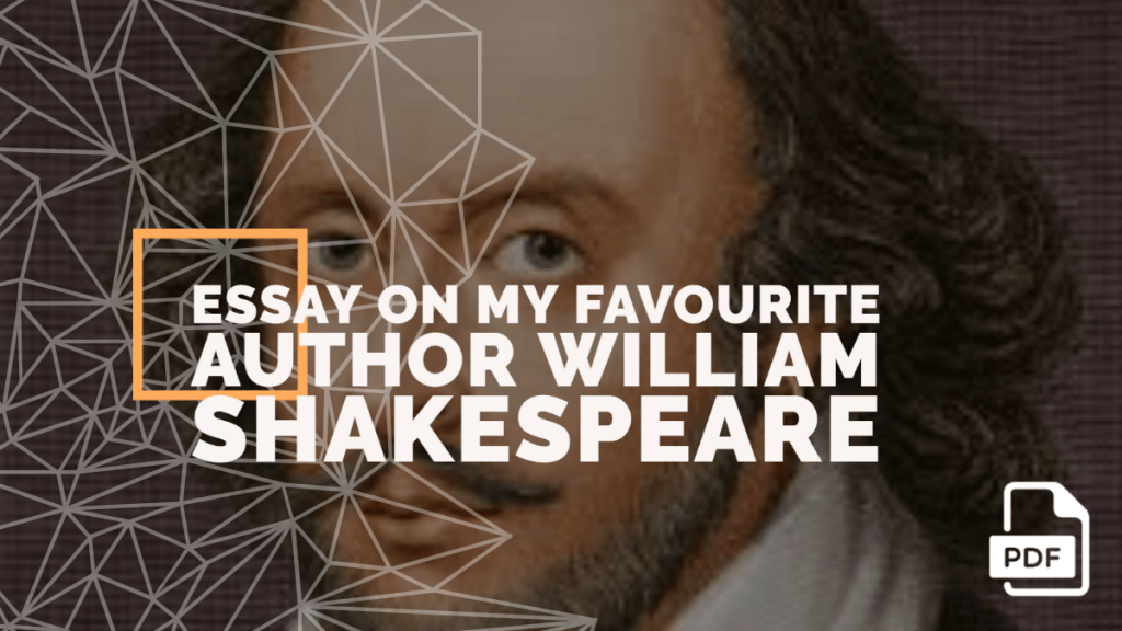 essay on my favourite poet william shakespeare