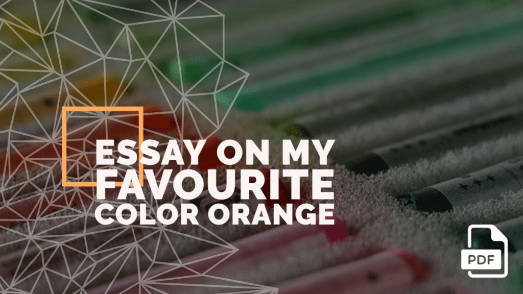 An Essay on My Favourite Colour Orange [PDF]