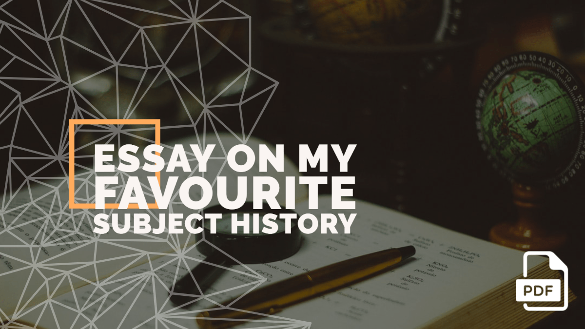 essay about history subject