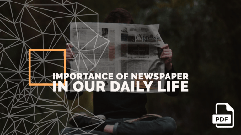 An Essay on the Importance of Newspaper in our Daily Life [PDF]