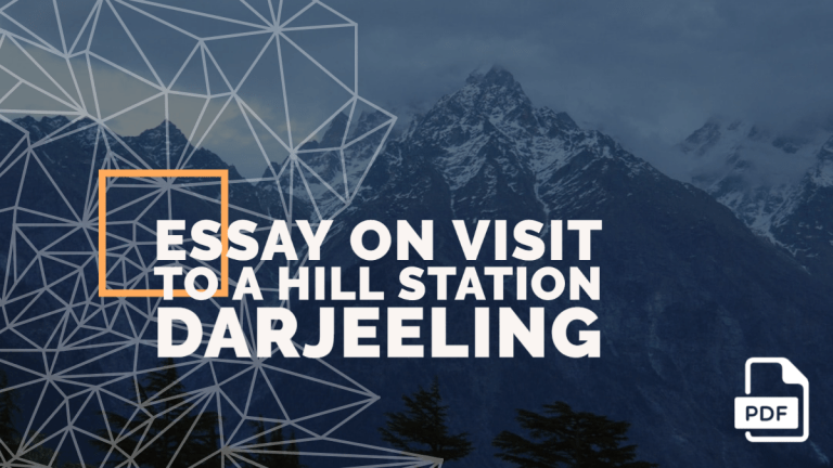 An Essay on Visit to a Hill Station Darjeeling [PDF]