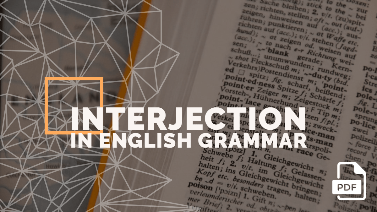 Interjection In English Grammar With Examples PDF English Compositions