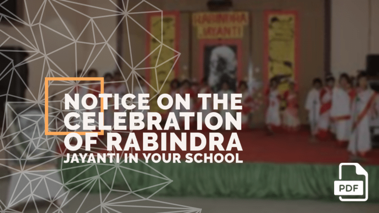 feature image of notice writing on rabindra jayanti celebration