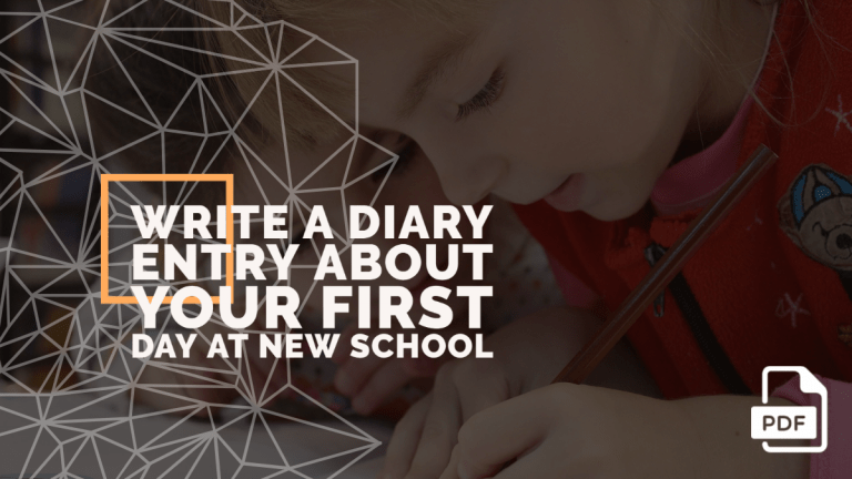 write a diary entry describing your first day at a new school