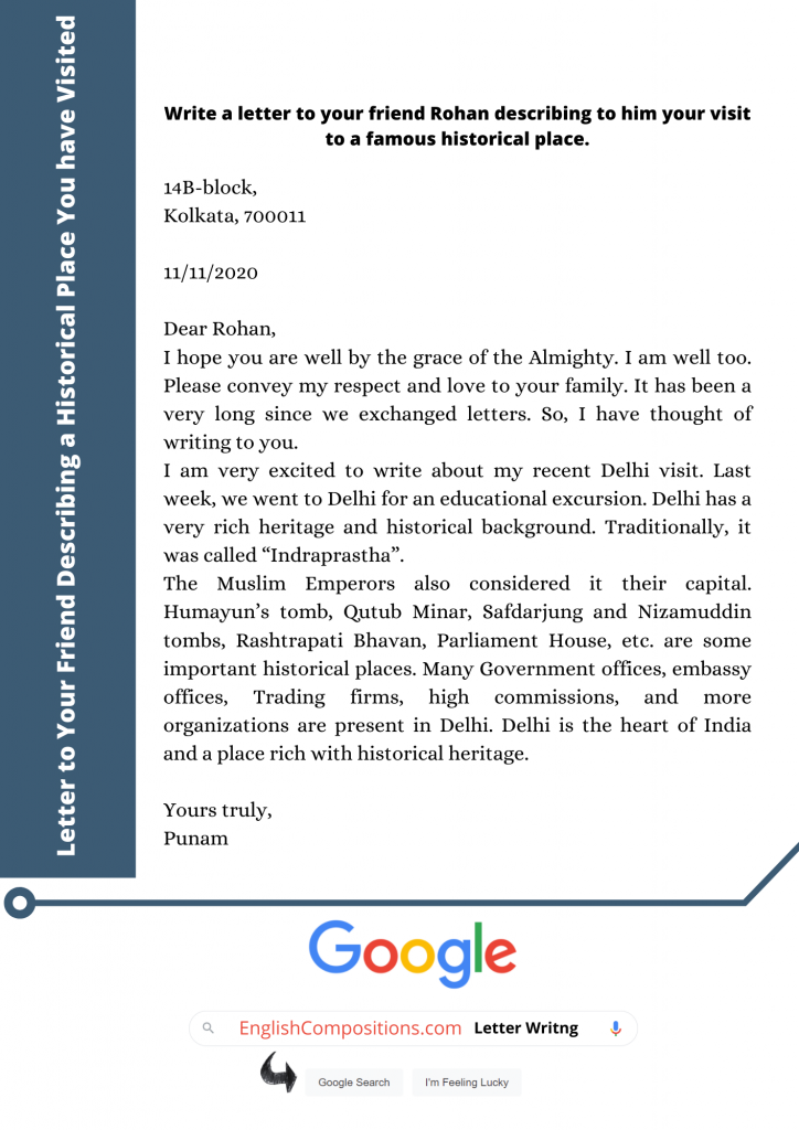 travel experience letter to friend