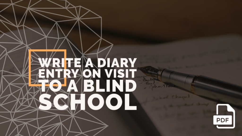 blind school visit report writing