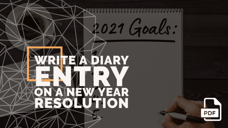 Write a Diary Entry on a New Year Resolution