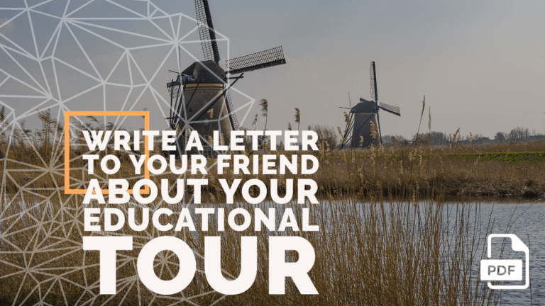 write a letter to friend about tour in english