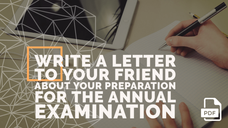 letter to your friend about exam preparation in english