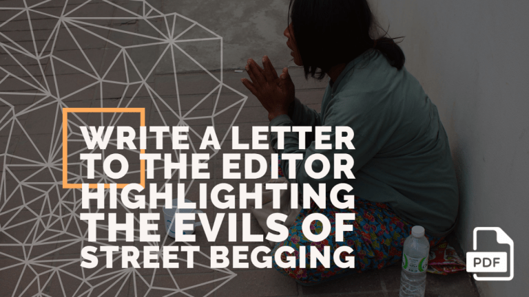 Feature image of Letter to the Editor Highlighting the Evils of Street Begging