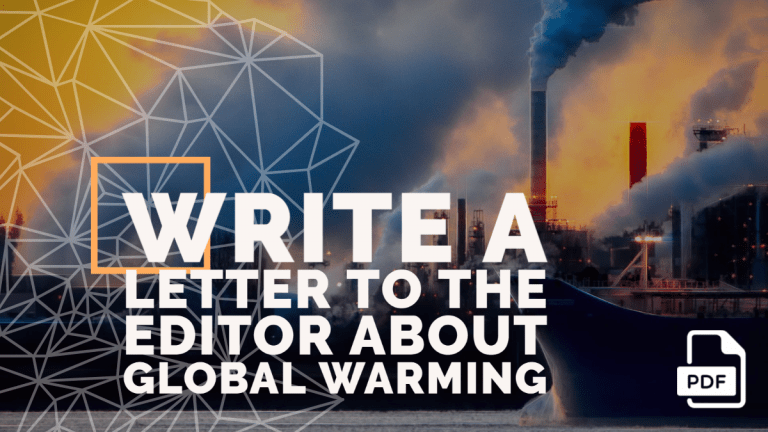 Write a Letter to the Editor about Global Warming