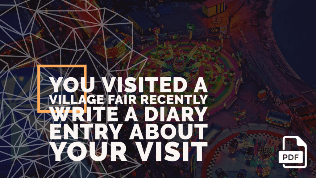 Feature image of diary entry about your visit to the fair