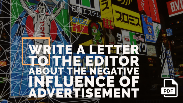 Feature image of Letter to the Editor about the Negative Influence of Advertisement
