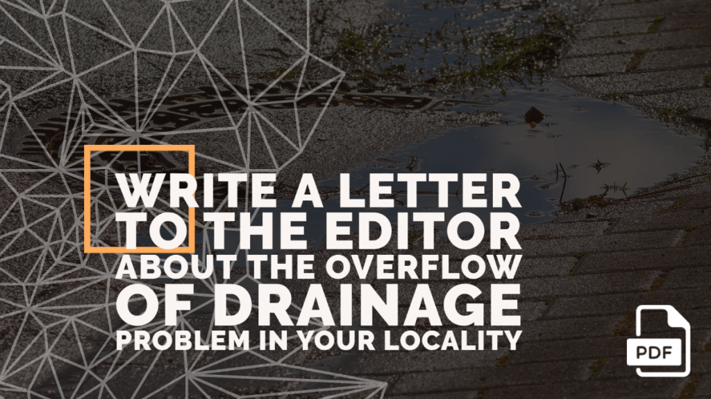 Feature image of Letter to the Editor about the Overflow of Drainage Problem in Your Locality