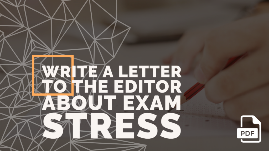 Feature image of Letter to the Editor about Exam Stress