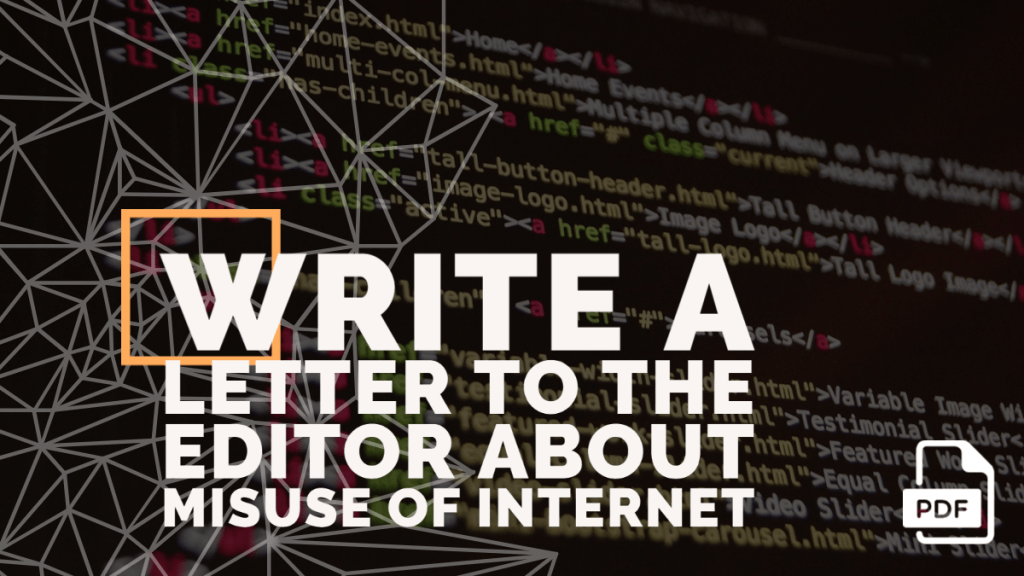 Feature image of Letter to the Editor about Misuse of Internet