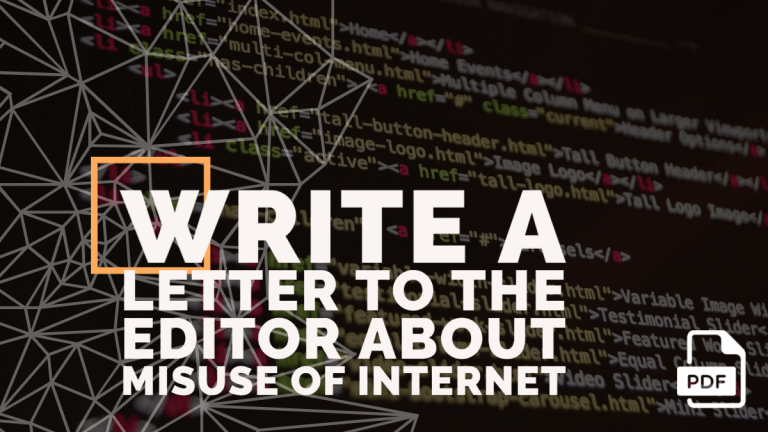 Feature image of Letter to the Editor about Misuse of Internet