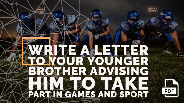 Feature image of Letter to Your Younger Brother Advising Him to Take Part in Games and Sport