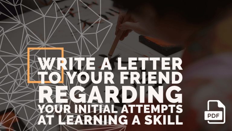 Feature image of Letter to Your Friend Regarding Your Initial Attempts at Learning a Skill