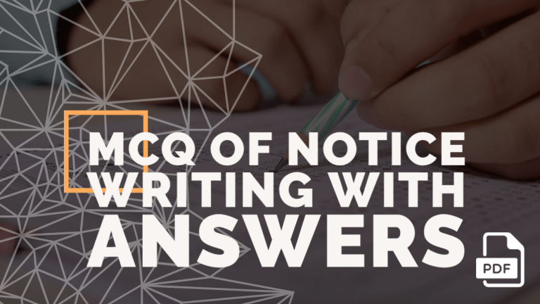 [with PDF] Notice Writing MCQs | Q&A | CBSE Class 11-12 [TERM 1]