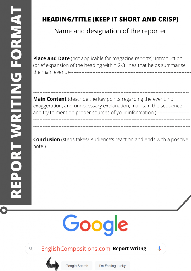 REPORT WRITING FORMAT