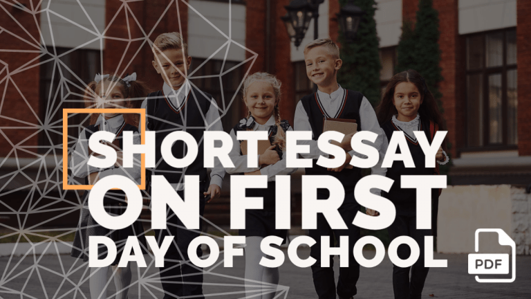 Feature image of Short Essay on First Day of School