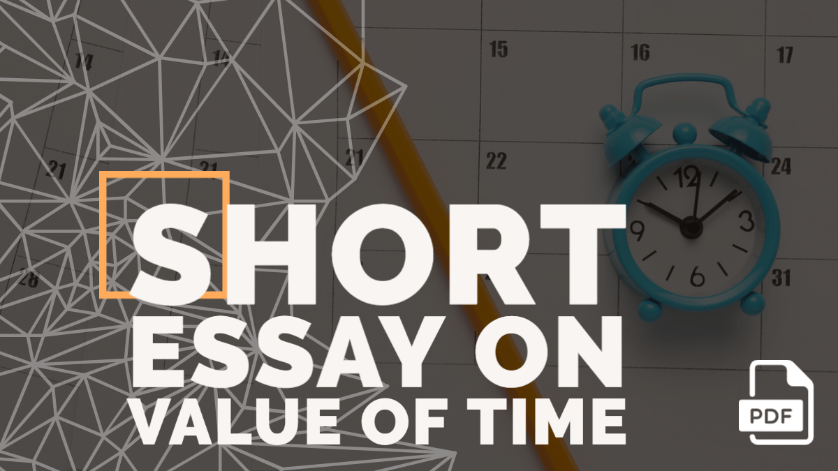 essay on the topic of value of time