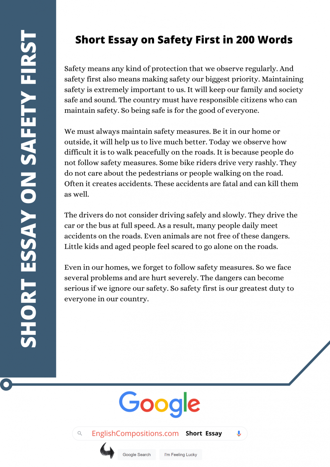 safety starts with me essay