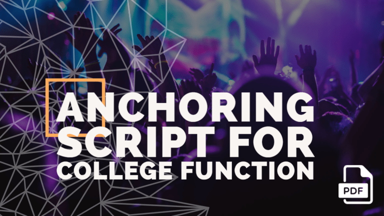 Feature image of Anchoring Script for College Function