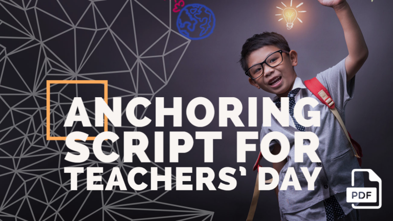 Anchoring Script for Teachers’ Day [With PDF]