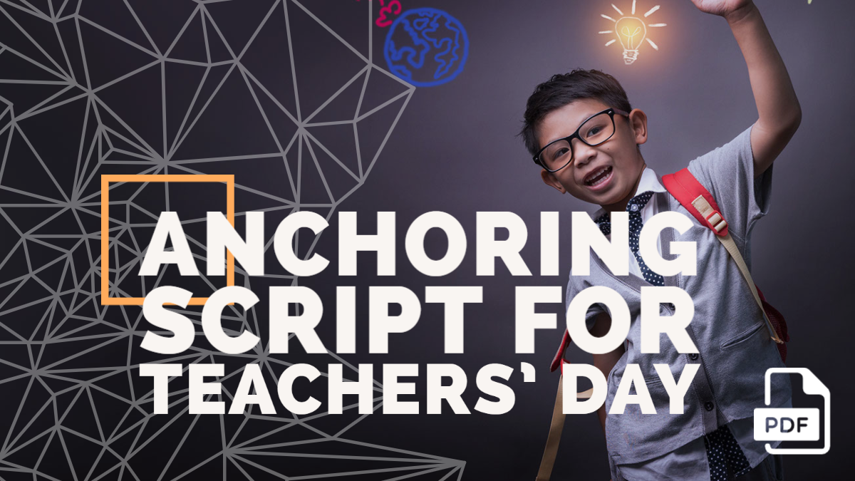 Anchoring Script for Teachers' Day [With PDF] - English Compositions