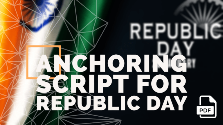 Anchoring Script For Republic Day [with Pdf] English Compositions