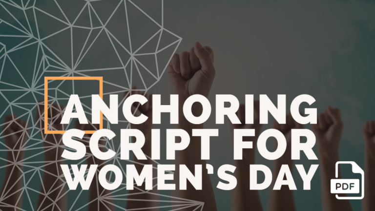 Anchoring Script for Women’s Day [With PDF]