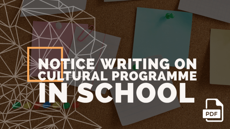 Feature image of Notice Writing on Cultural Programme in School