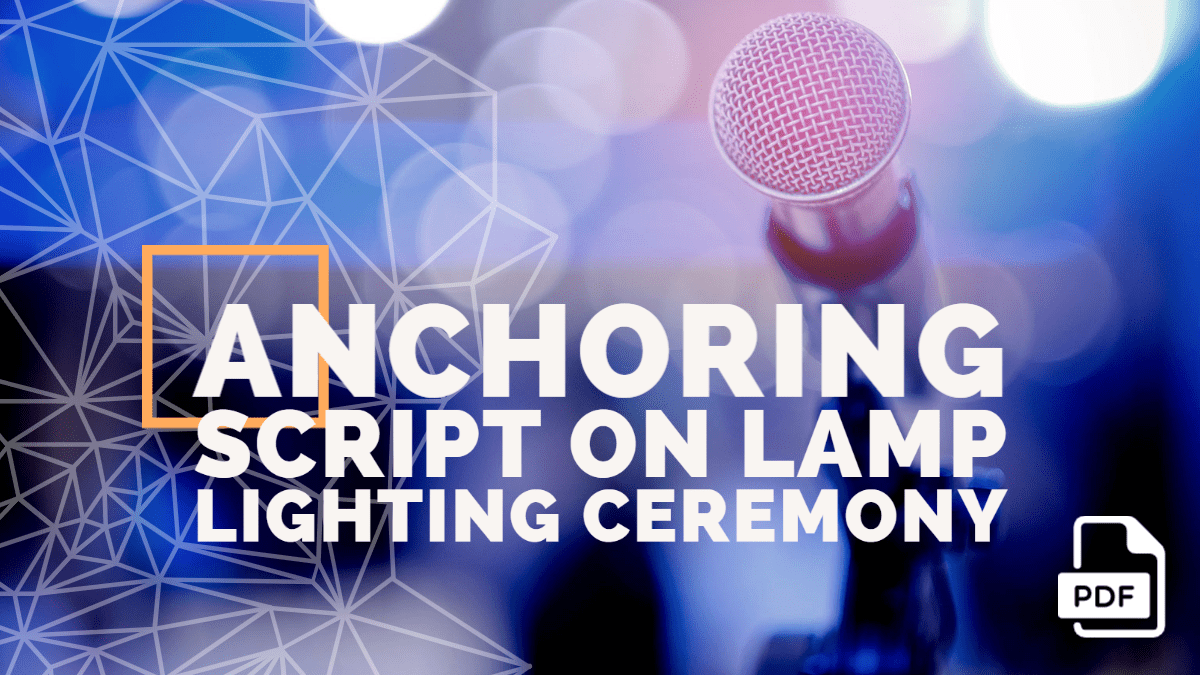 Anchoring Script on Lamp Lighting Ceremony [With PDF] English