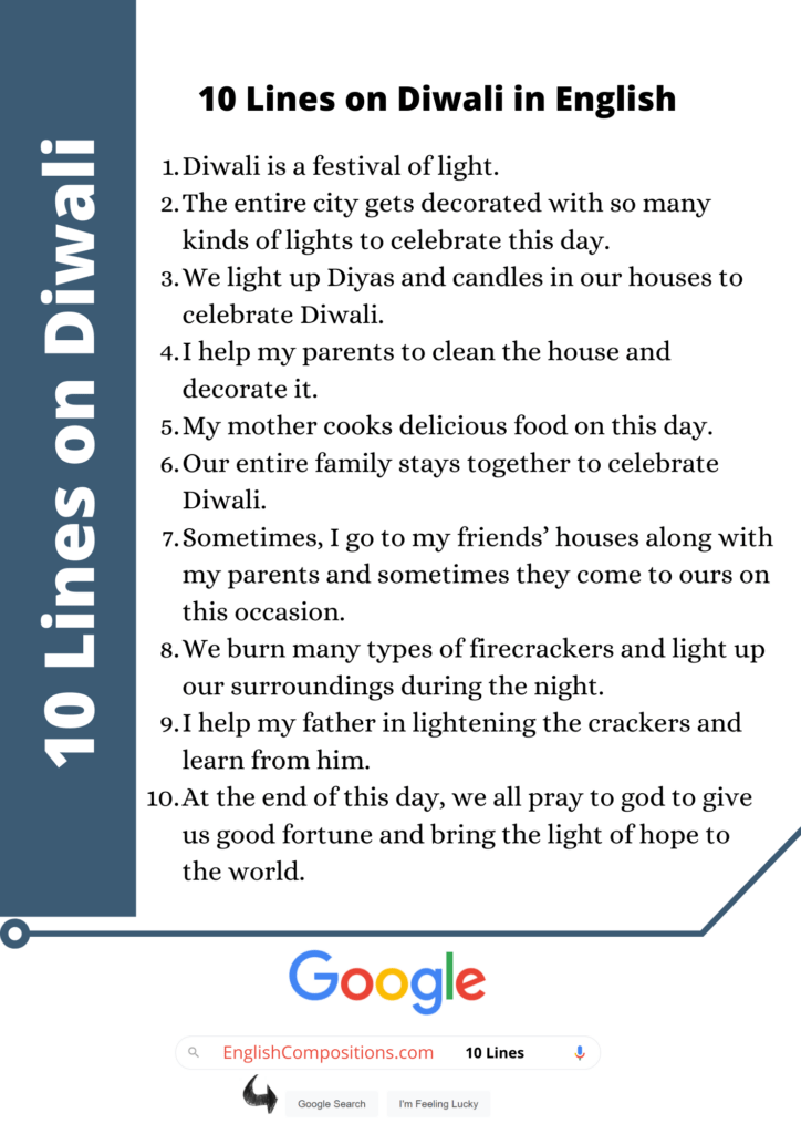 10 Lines on diwali Example