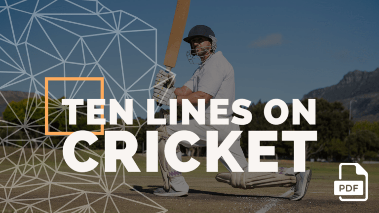 10 Lines on Cricket in English [3 Examples]